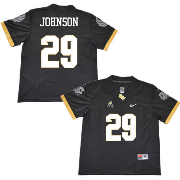 Men #29 Keenan Johnson UCF Knights College Football Jerseys Sale-Black